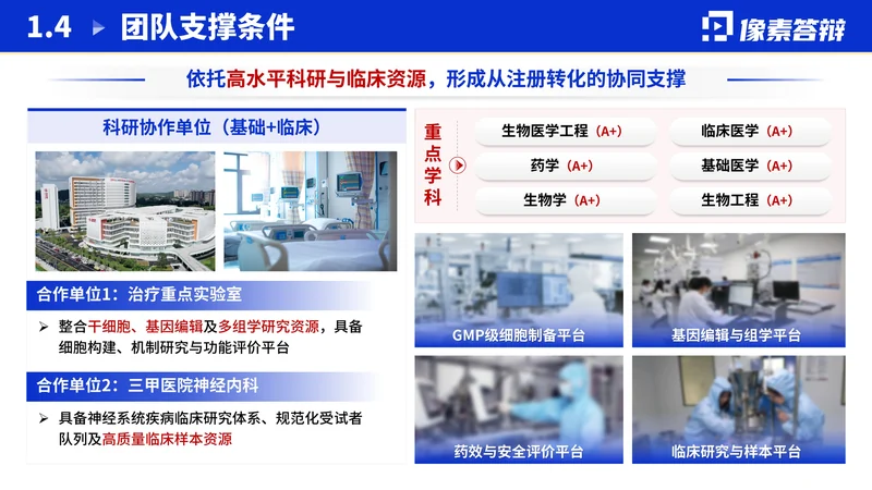 江苏省双创团队答辩PPT模板：新医药研究：平台与协作支撑