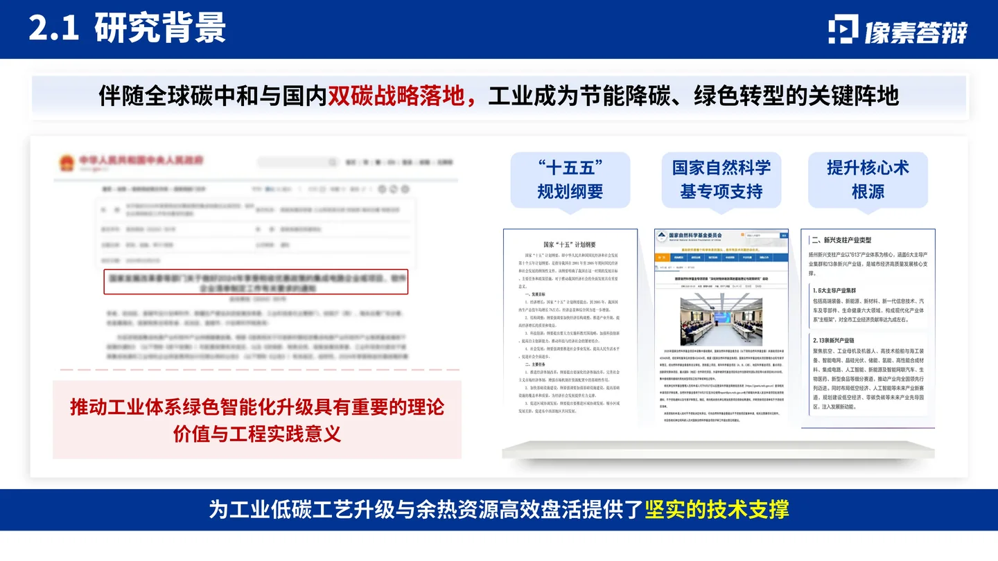 国家优青(青年科学基金项目B类)答辩PPT模板(量子测控与工业低碳工艺)研究背景与国家需求页面参考