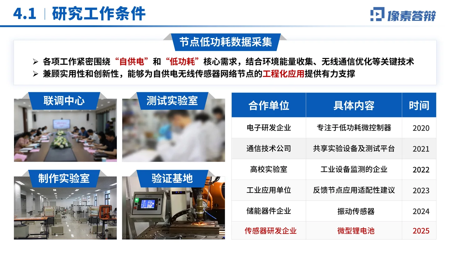 国家优青(青年科学基金项目B类)答辩PPT模板(自供电无线传感器)研究工作条件与协作网络页面参考
